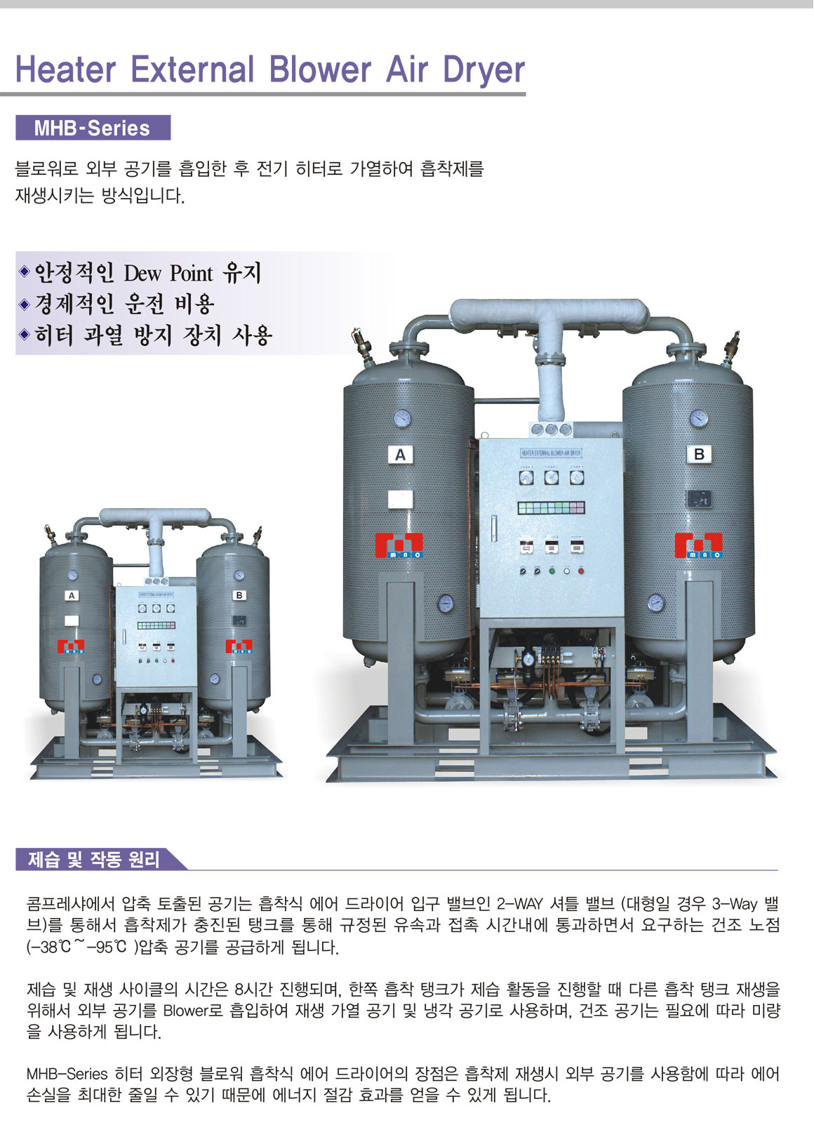 센츄리에어 흡착식 Heater External Blower 에어 드라이어